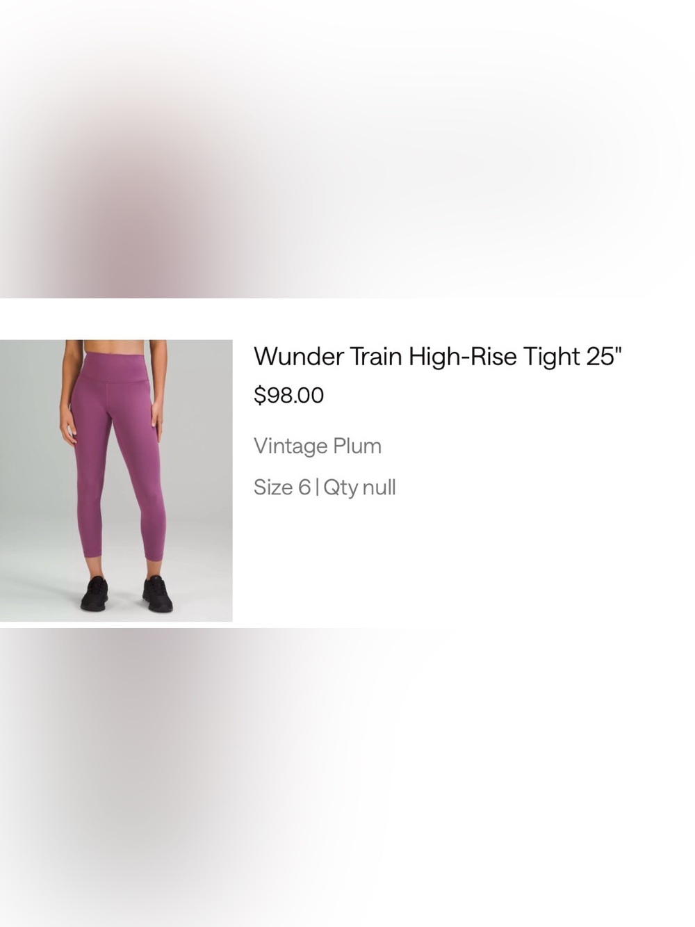 NWOT Lululemon Wunder Under Train 25”